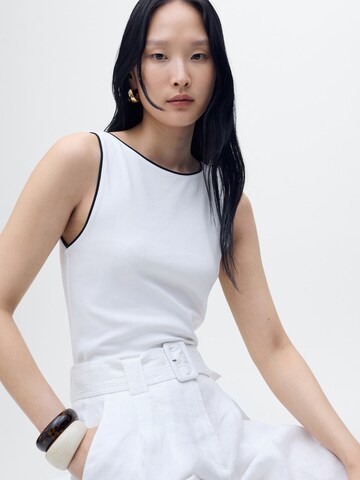 MANGO Top 'CONTI' in Wit: voorkant