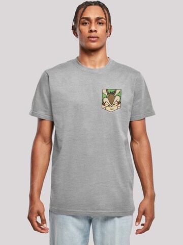 F4NT4STIC Shirt 'Looney Tunes Wile E Coyote Face' in Grey: front