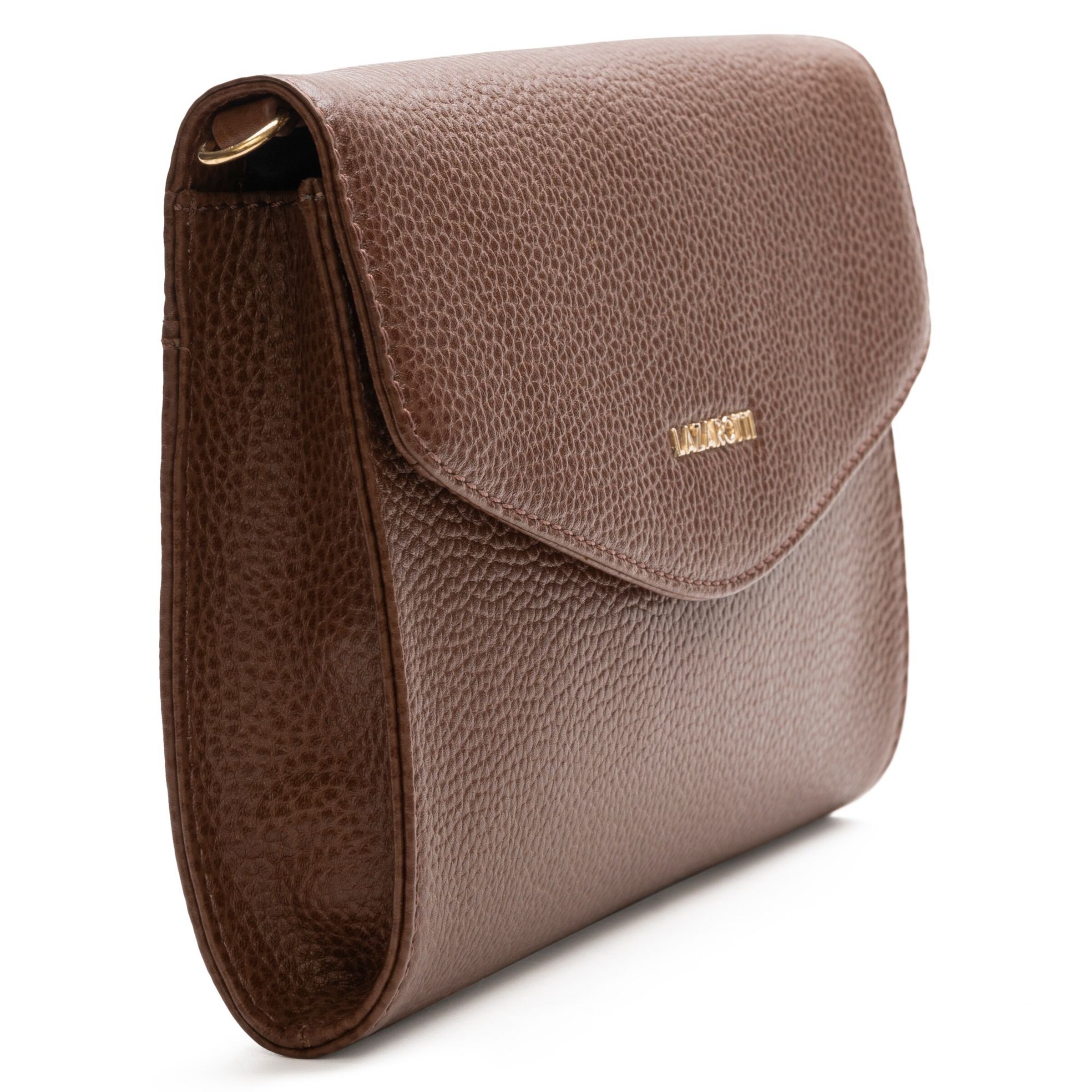 Pochette 'Bologna Leather' di Lazarotti in marrone