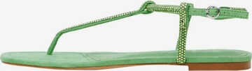 MANGO T-Bar Sandals 'tubi' in Green: front