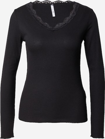 Hailys - Camiseta 'Fiona' en negro: frente