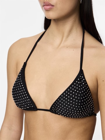 PIECES Trikotni nedrčki Bikini zgornji del 'ALISA' | črna barva
