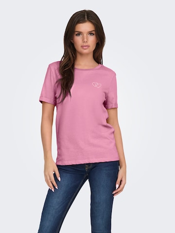 JDY T-Shirt 'JDYKITTY' in Pink: Vorderseite