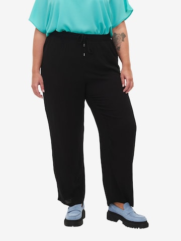 Zizzi - Loosefit Pantalón 'Wisma' en negro: frente