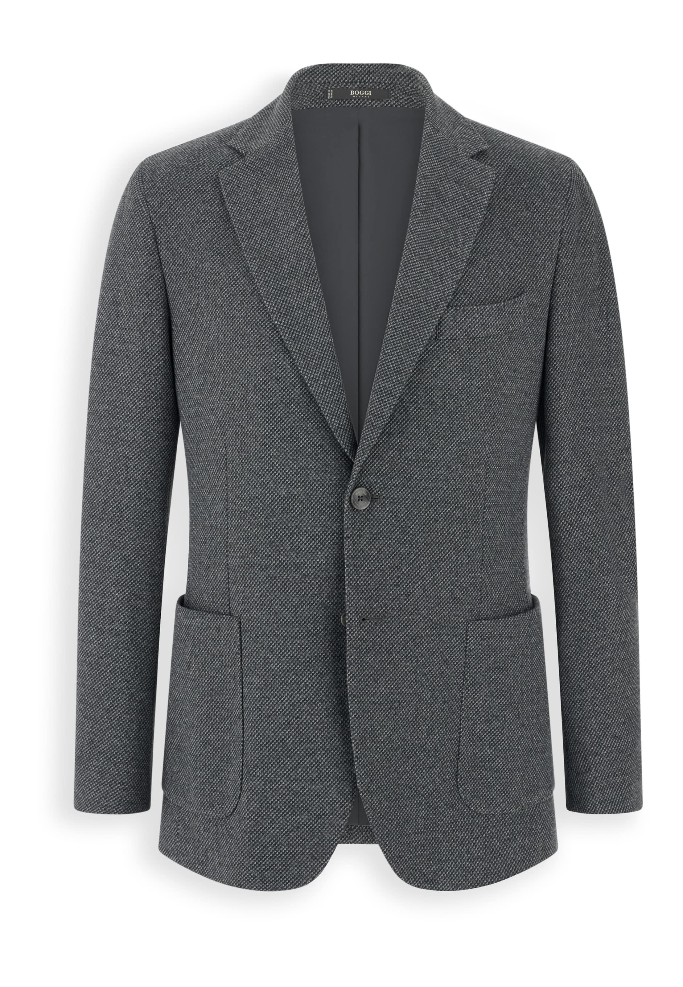 Boggi Milano Slim Fit Sakko in Grau: Vorderseite