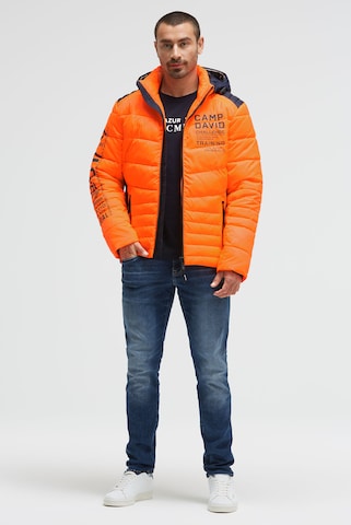 CAMP DAVID Winter Jacket in Orange: front