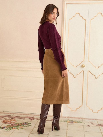 love & roses - Falda en marrón