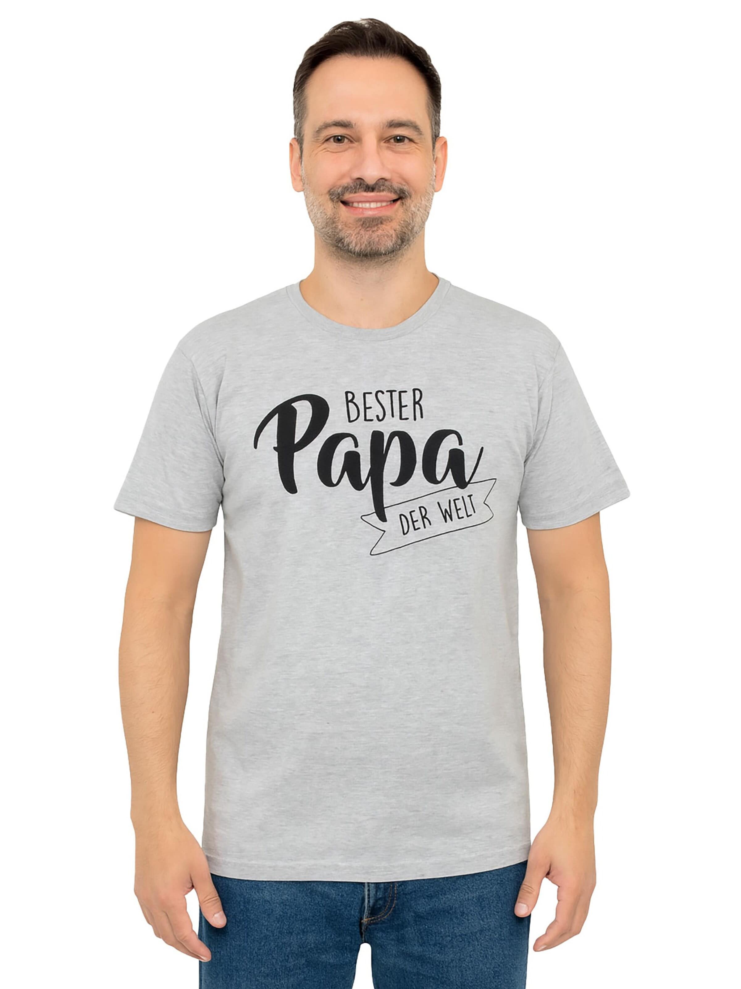 United Labels Shirt 'Bester Papa der Welt - Vatertag'‌‌‌ in Grau: Vorderseite