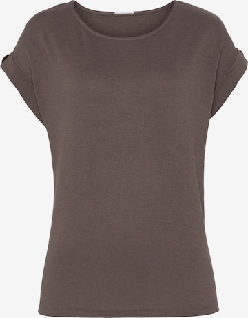 LASCANA Shirt in Brown: front