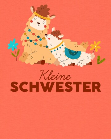 watabout.kids Shirt 'Lama Kleine Schwester' in Oranje