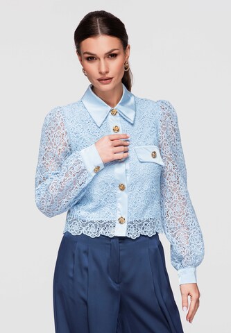 Ombre Blouse in Blauw: voorkant