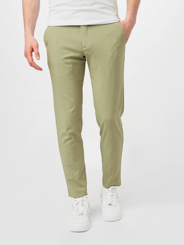 Lindbergh Slimfit Παντελόνι με τσάκιση 'Club' σε πράσινο: μπροστά