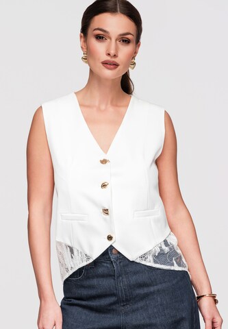 Ombre Bodywarmer in Wit: voorkant
