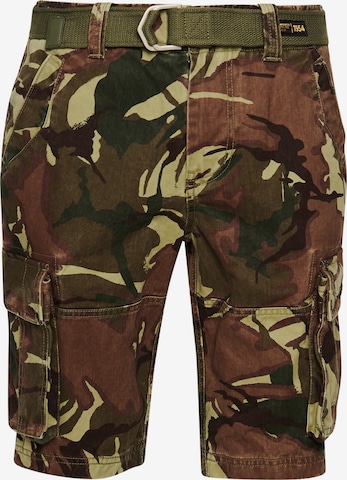 Superdry Regular Cargo Pants in Green: front