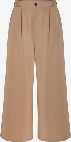 Loosefit Pantalon à pince 'Maskano' TATUUM en beige : devant