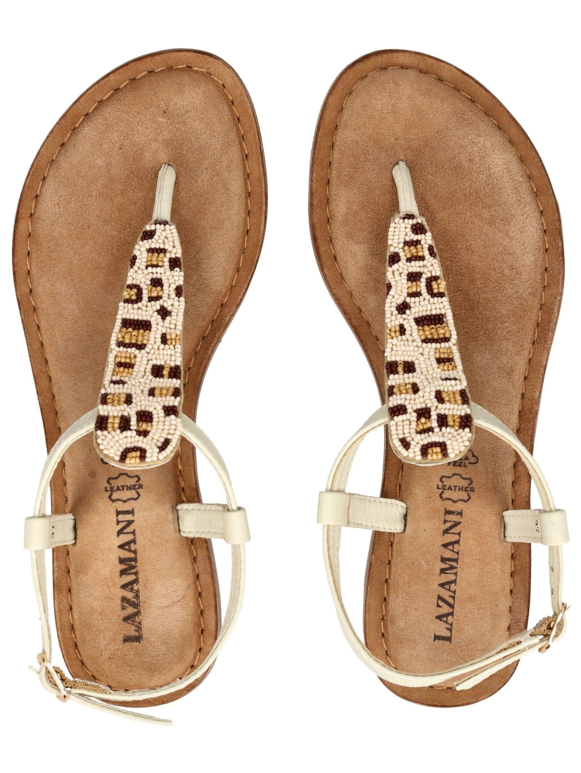 Tongs LAZAMANI en blanc