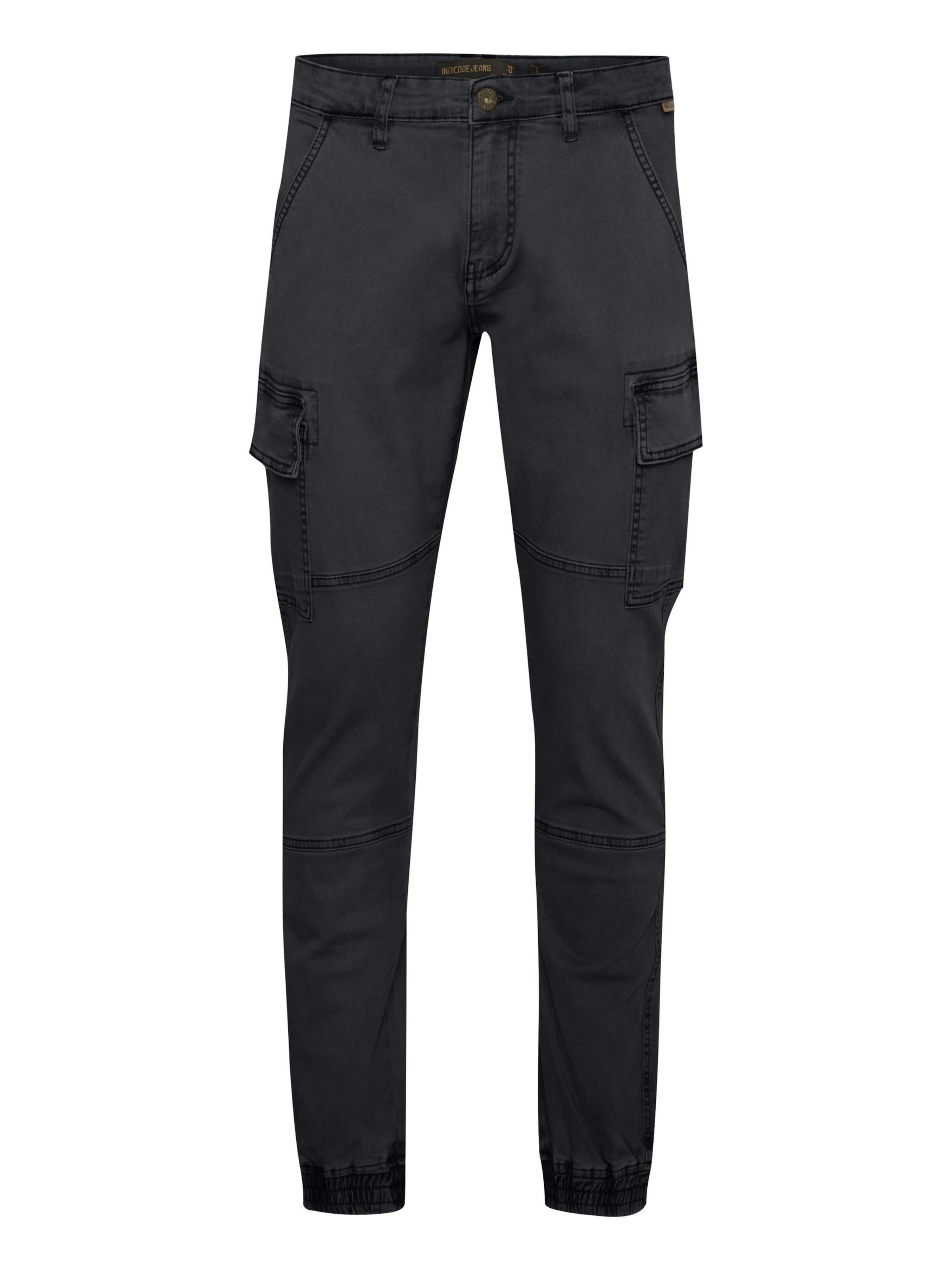 INDICODE JEANS Cargohose 'Bromfield' in Schwarz: Vorderseite