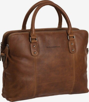 The Chesterfield Brand Laptop Bag in Brown: front