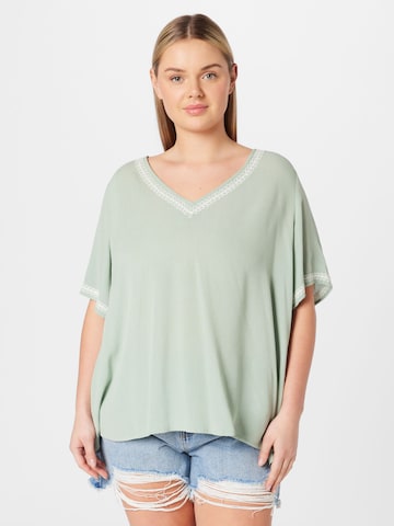 EVOKED Shirt 'MICHELLE' in Groen: voorkant