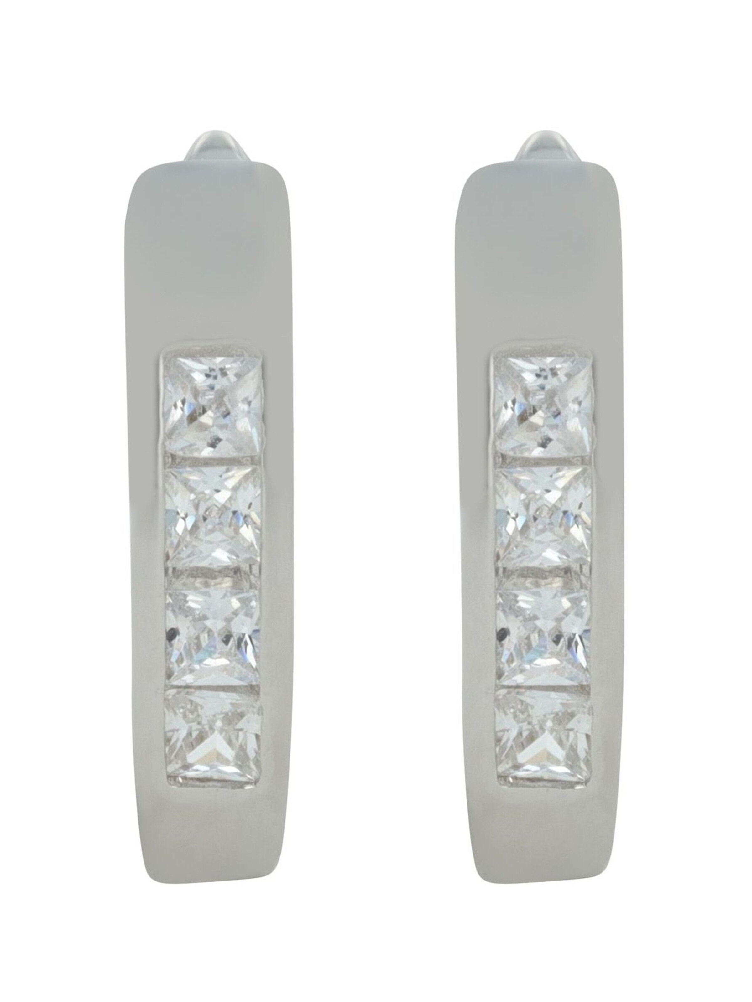 Akzent Earrings '"Lise" aus 925 Sterlingsilber, rhodiniert, langlebig' in Silver: front