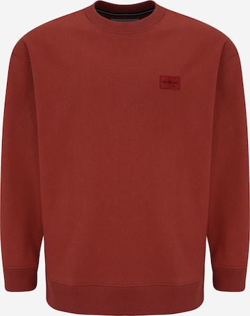 raudona Calvin Klein Jeans Plus Megztinis be užsegimo: priekis