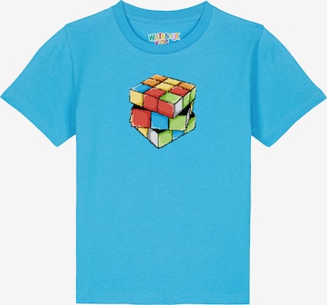watabout.kids Shirt 'Pixel Zauberwürfel' in Blue: front
