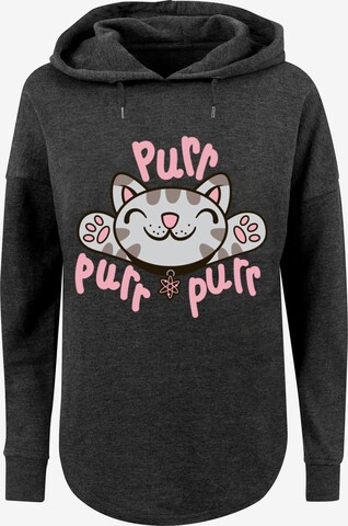 F4NT4STIC Sweatshirt 'Kitty Purr' in Grijs: voorkant