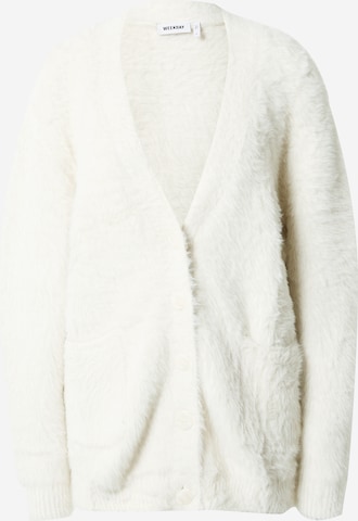 WEEKDAY Knit Cardigan 'Ally' in White: front