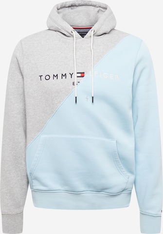 Sweat-shirt Tommy Remixed en bleu : devant