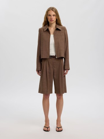 SELECTED Regular Broek in Bruin