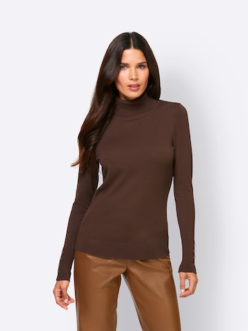 Pull-over heine en marron : devant