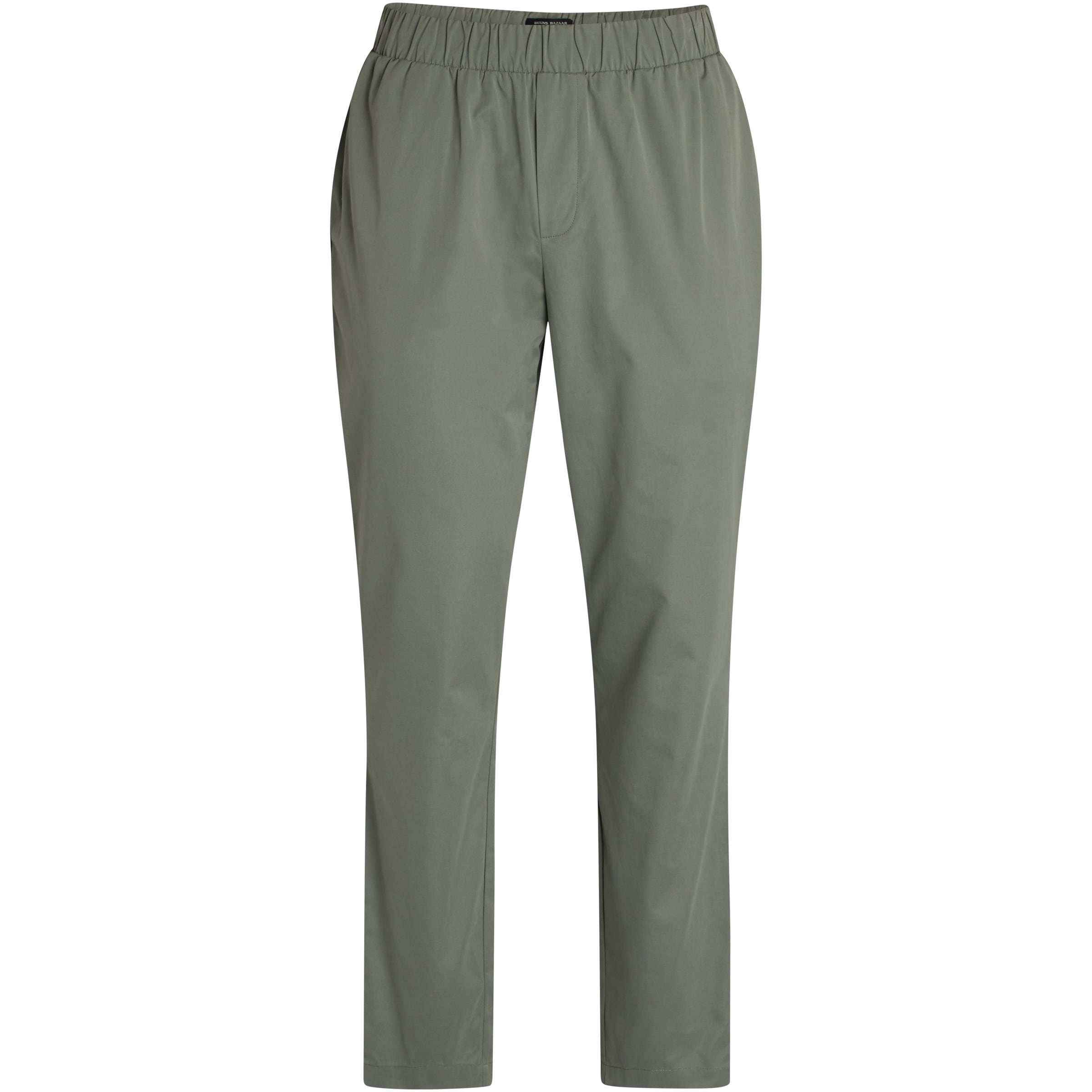 BRUUNS BAZAAR - Loosefit Calças chino 'Ric Clark' em verde: frente