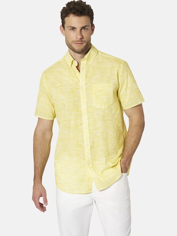BABISTA Regular fit Button Up Shirt 'Milanzetti' in Yellow: front