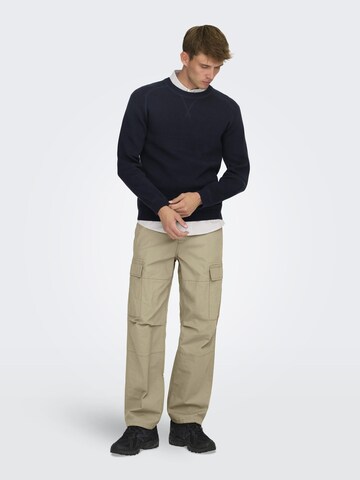 Only & Sons Sweater 'ONSPIN ' in Blue