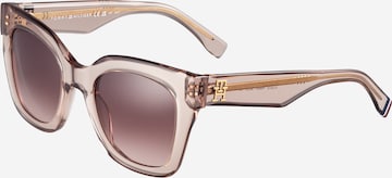 Lunettes de soleil TOMMY HILFIGER en beige : devant