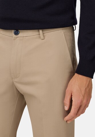 Coupe slim Pantalon à plis Boggi Milano en beige