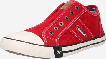 MUSTANG Slip-ons in Rood: voorkant