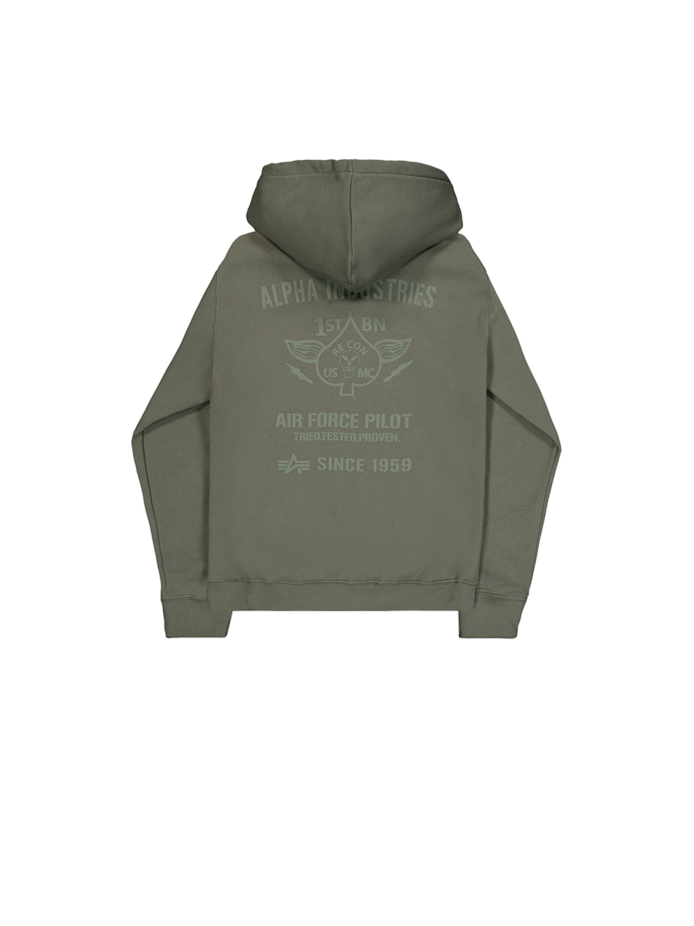 Felpa 'Air Force' di ALPHA INDUSTRIES in verde