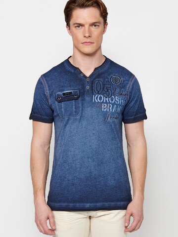 KOROSHI - Camisa em azul: frente