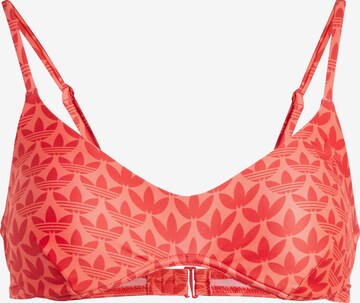 ADIDAS ORIGINALS Bikini Top in Red: front