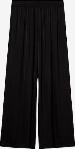 MANGO Wide leg Trousers 'MOON' in Black: front