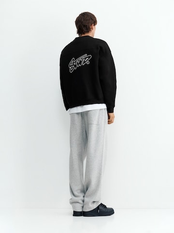 Pull&Bear Sweatshirt 'STWD' in Zwart: voorkant