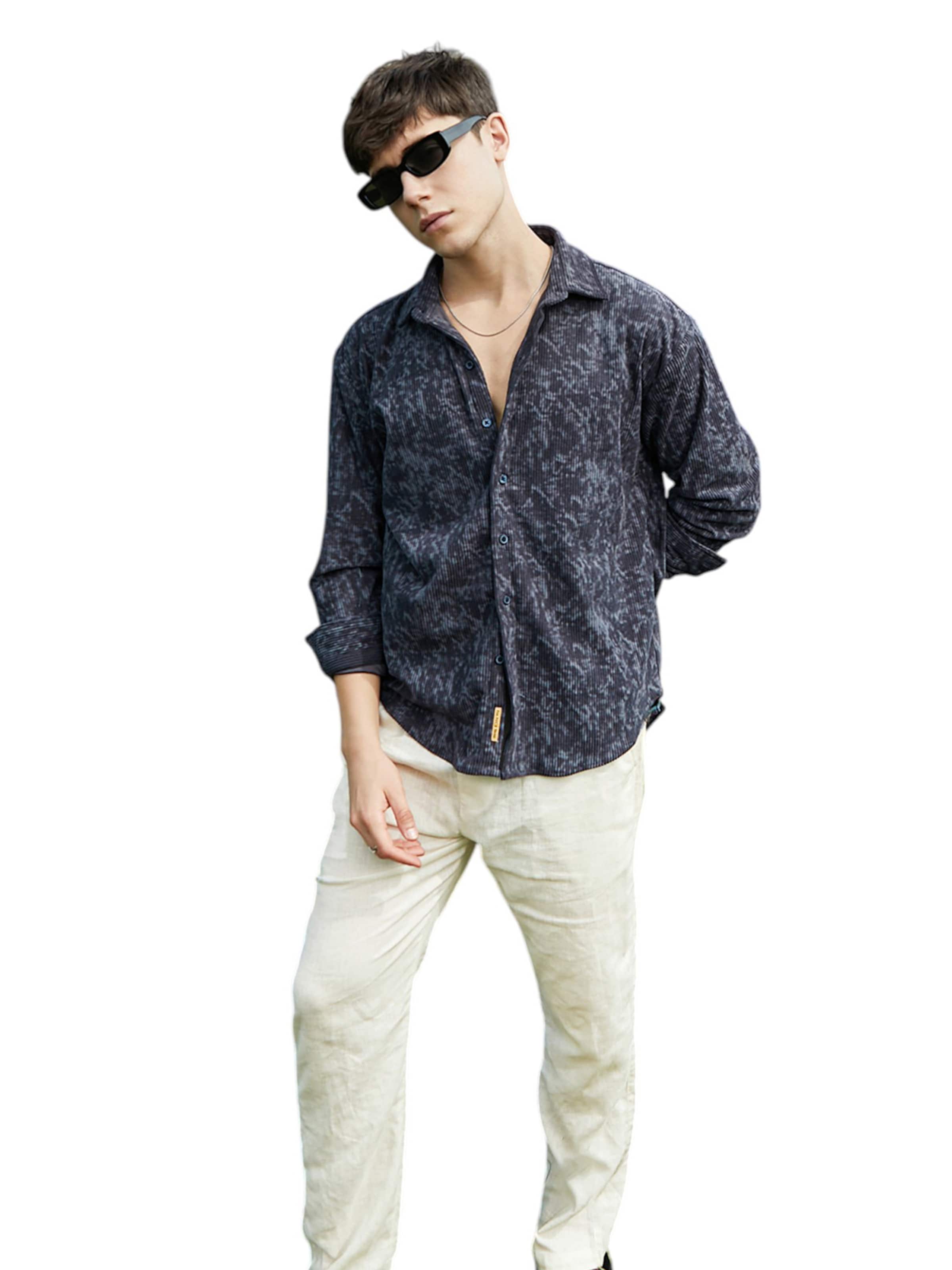 Comfort Fit Cămașă 'Jazlyn' de la Campus Sutra pe albastru