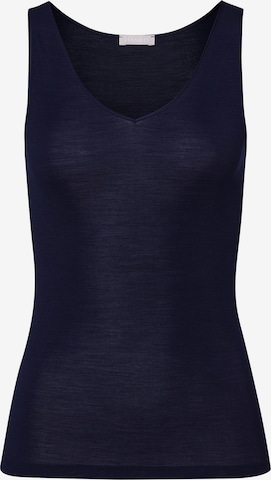 Hanro Top ' Woolen Silk ' in Blauw: voorkant