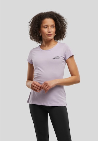 Urban Classics Shirt 'Think Basic' in Lila: Vorderseite