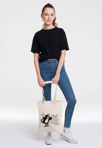 LOGOSHIRT Shopper 'Der kleine Maulwurf' in Bruin