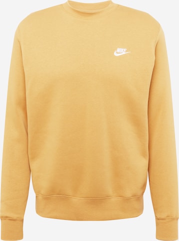 Coupe regular Sweat-shirt 'Club Fleece' Nike Sportswear en marron : devant