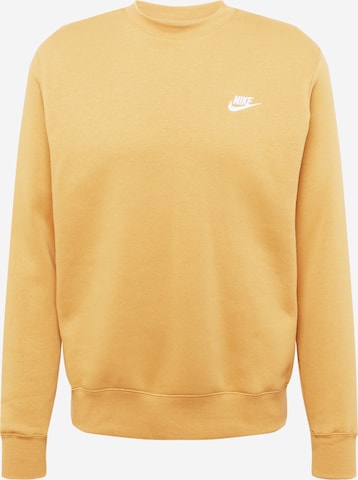 Nike Sportswear Regular fit Tréning póló 'Club Fleece' - barna: elől