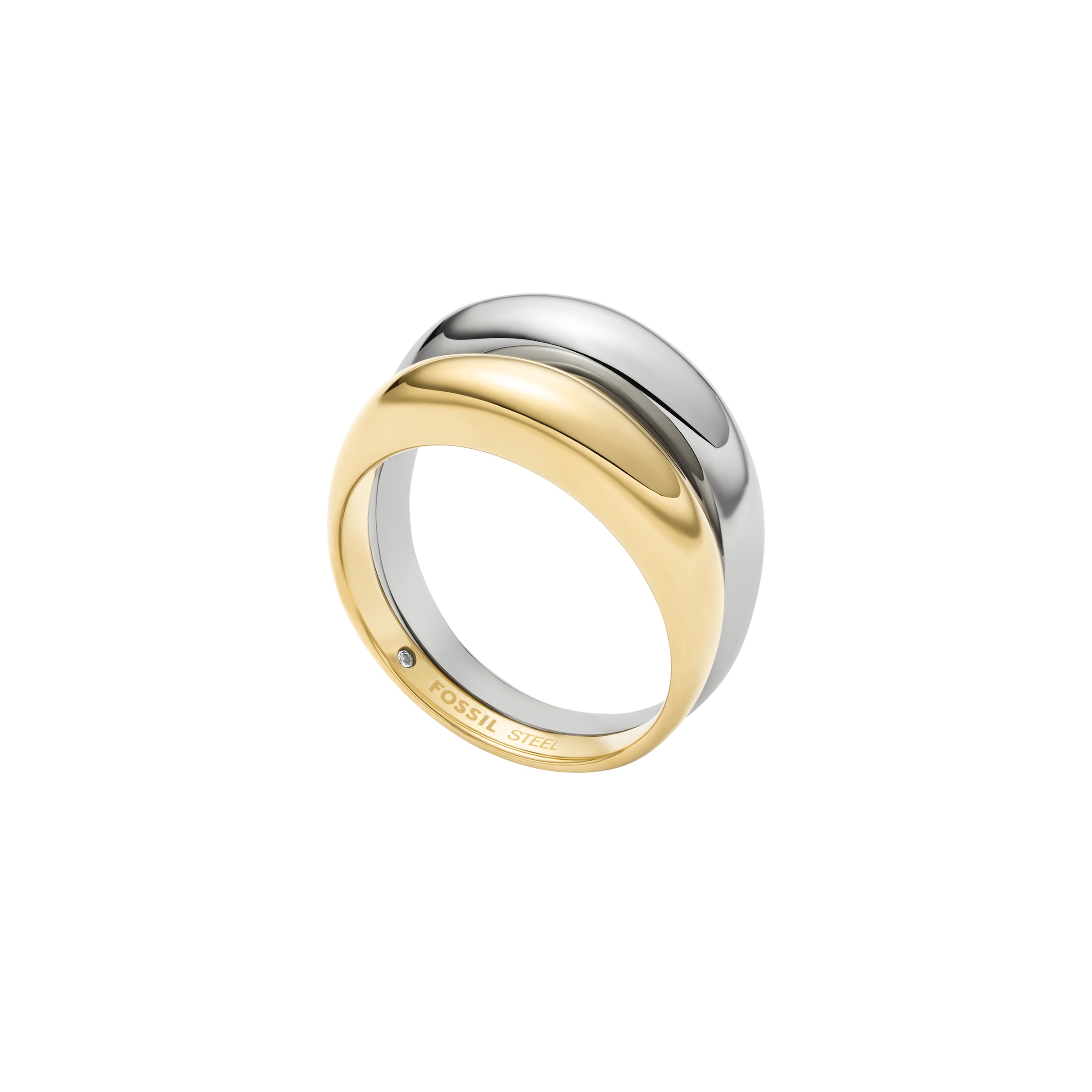 FOSSIL Ring in Gold: front
