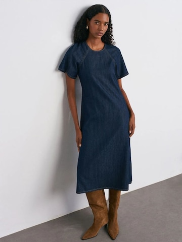 Dilvin - Vestido em azul: frente